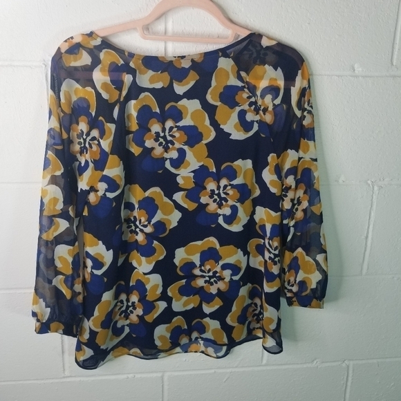 Cabi Lydia floral chiffon blouse - Picture 5 of 9